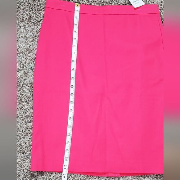 NWT J.Crew Factory Hot Pink Pencil Skirt - Picture 6 of 7